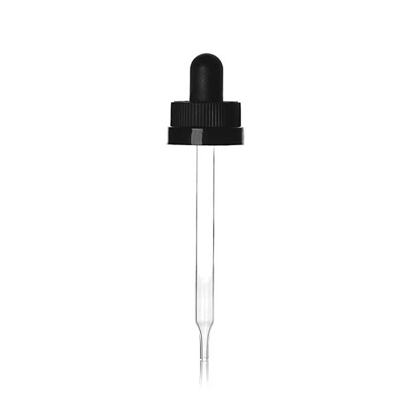 20-400 BLACK PP RIB SIDE CRC DROPPER ASSEMBLY - 7 X 89MM PIPETTE 0.8CC OUTPUT