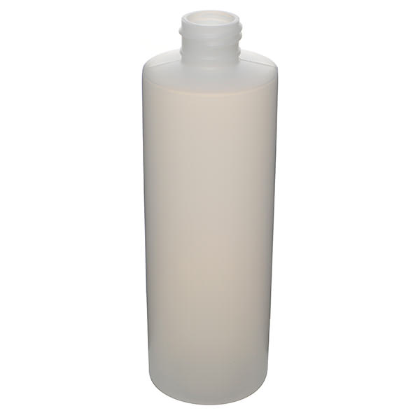 8OZ NATURAL HDPE STYLELINE CYLINDER ROUND - 24-410 NECK