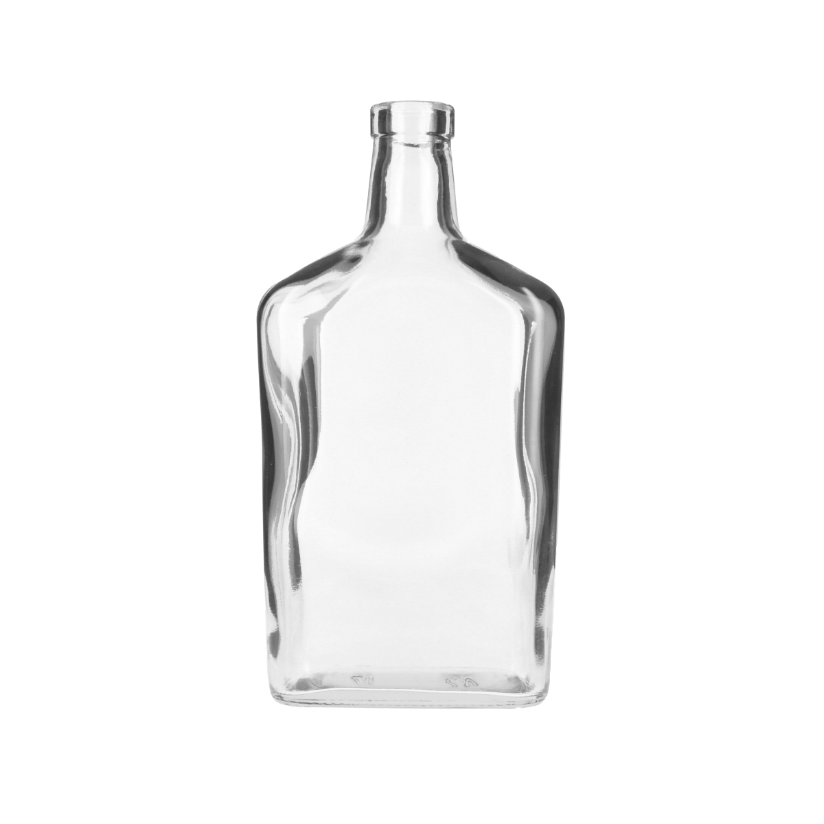 750ML FLINT GLASS REGAL BAR TOP SPIRITS BOTTLE - 32-3120 NECK-detail image