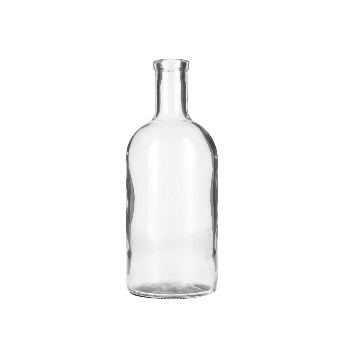 750ML FLINT GLASS ARTISAN BAR TOP SPIRITS BOTTLE - 34.5-3120 NECK-detail image