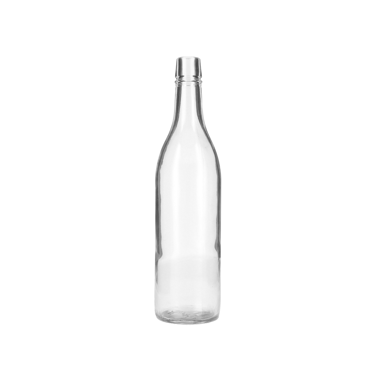 750ML FLINT GLASS VINTAGE BAR TOP SPIRITS BOTTLE - 28-3104 NECK-detail image
