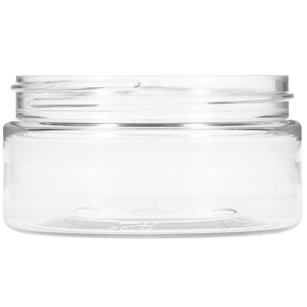 8OZ CLEAR PET LOW PROFILE PLASTIC JAR ROUND - 89-400 NECK-detail image