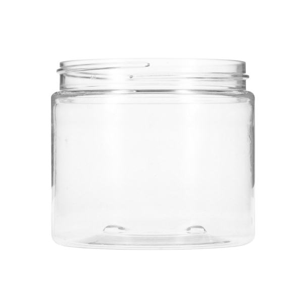 16OZ CLEAR PET STRAIGHT-SIDED SHORT NECK PLASTIC JAR ROUND - 89-400 NECK-detail image