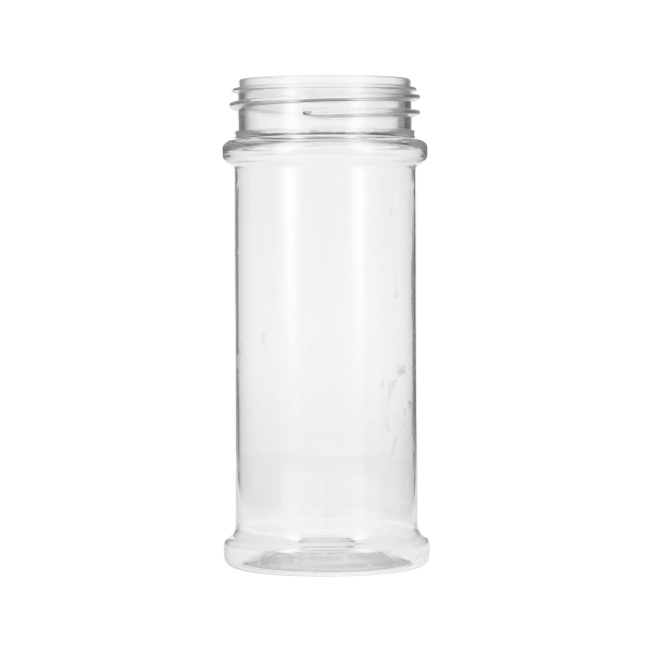 7.5OZ CLEAR PET SPICE ROUND PLASTIC JAR - 53-485 NECK-detail image