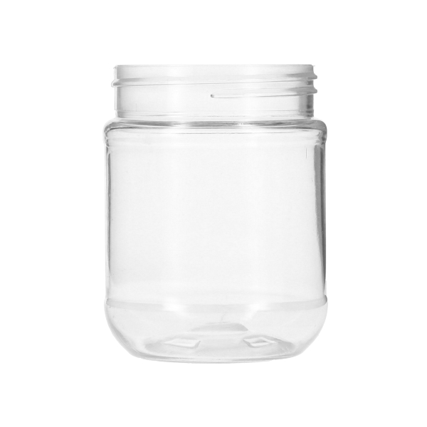 8OZ CLEAR PET SPICE ROUND PLASTIC JAR - 63-400 NECK-detail image