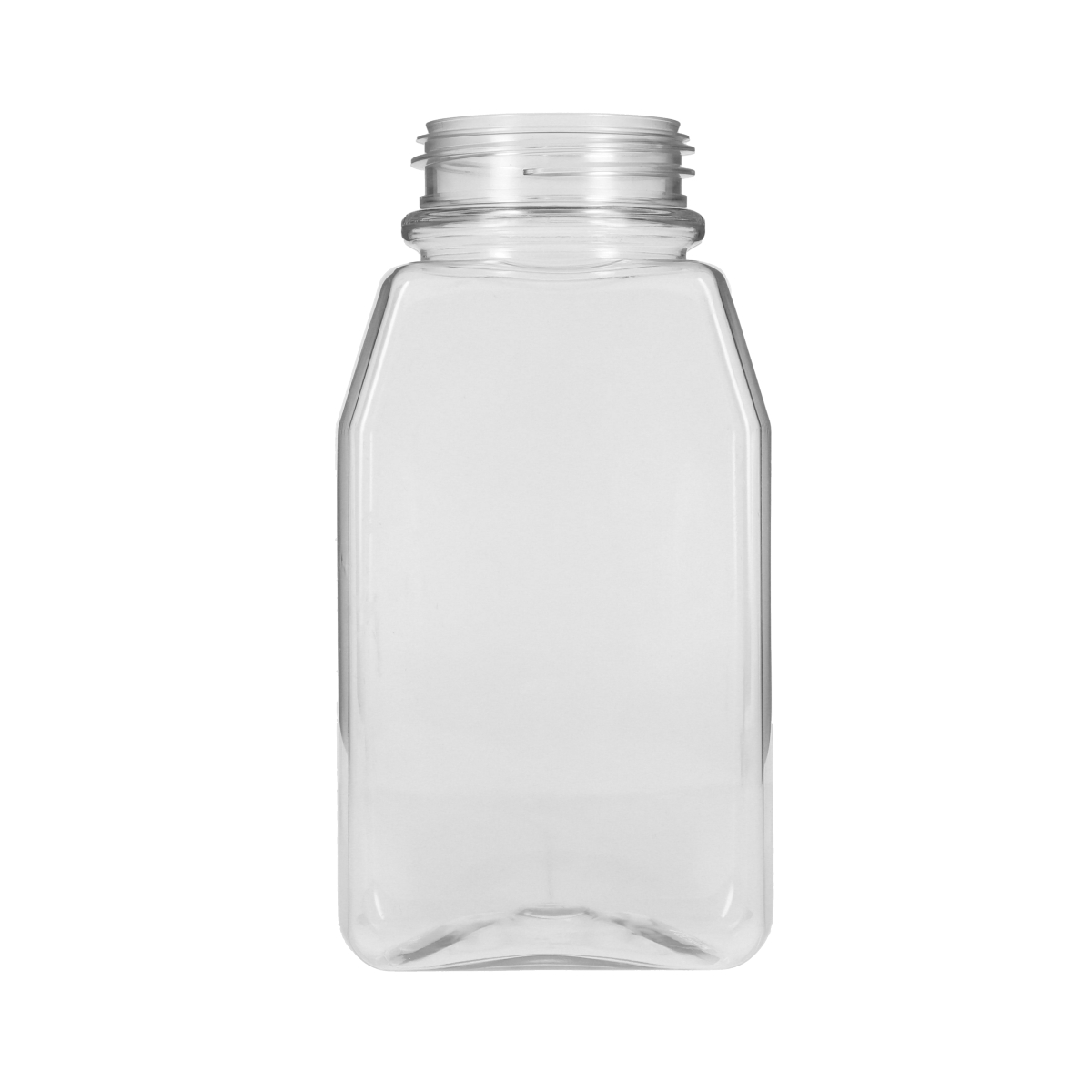 6 oz Clear Glass Square Spice Jar 43-485 Neck Finish