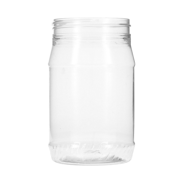 16OZ CLEAR SWIRL ROUND PLASTIC JAR - 70-400 NECK-detail image