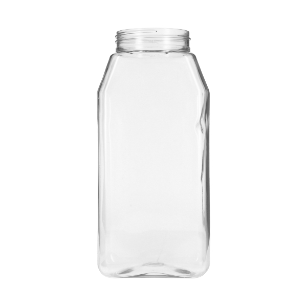 32OZ CLEAR PET SPICE OBLONG PLASTIC JAR - 63-400 NECK