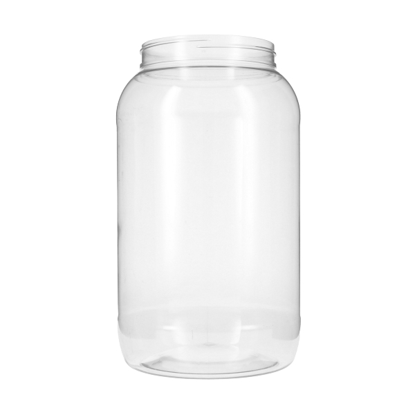 128OZ CLEAR PET PRETZEL ROUND PLASTIC JAR - 110-400 NECK-detail image
