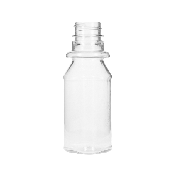 4OZ CLEAR PET LIQUID PHARMA TRIANGLE PLASTIC BOTTLE - 28-400 NECK-detail image