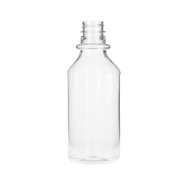 16OZ CLEAR PET LIQUID PHARMA TRIANGLE PLASTIC BOTTLE - 28-400 NECK-detail image