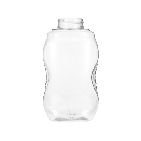 12OZ CLEAR PET DRIZZLE OVAL PLASTIC BOTTLE - 38-400 NECK