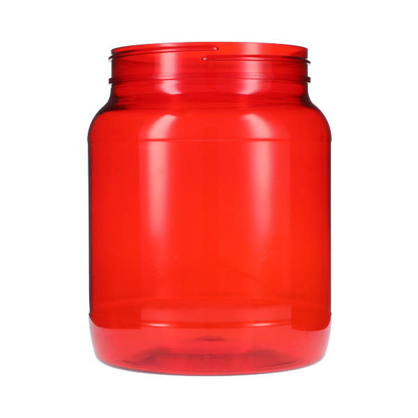 1500CC RED PET WIDE MOUTH ROUND PLASTIC JAR - 110-400 NECK-detail image