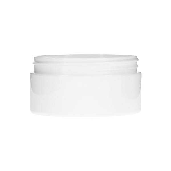 2OZ WHITE PP LOW PROFILE STRAIGHT BASE DOUBLE WALL JAR - 70-400 NECK-detail image
