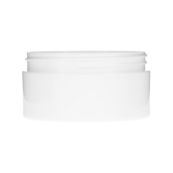 4OZ WHITE PP LOW PROFILE STRAIGHT BASE DOUBLE WALL JAR - 89-400 NECK-detail image