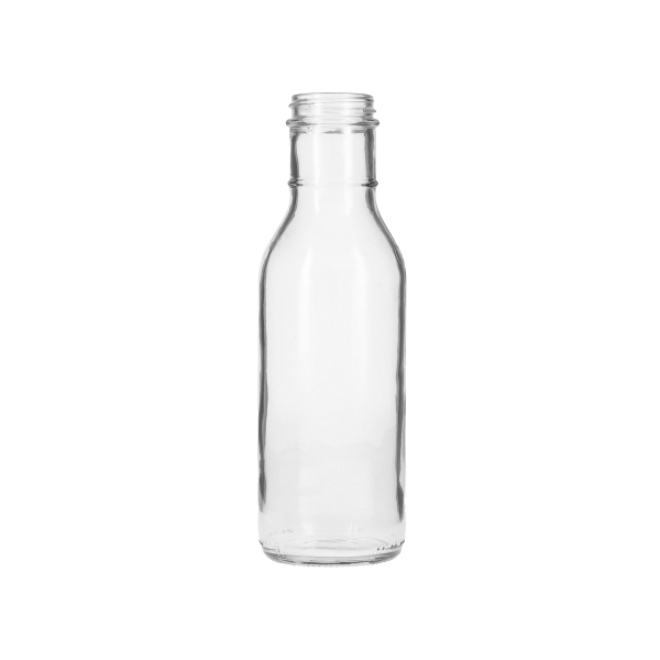 12OZ FLINT GLASS SAUCE RING NECK ROUND BOTTLE - 38-405 NECK-detail image