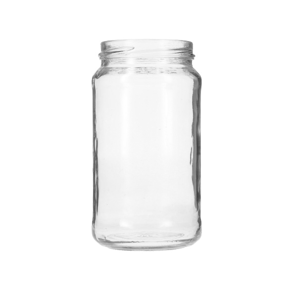 12.71 OZ FLINT GLASS WIDE MOUTH ROUND JAR - 63-2030 NECK-detail image