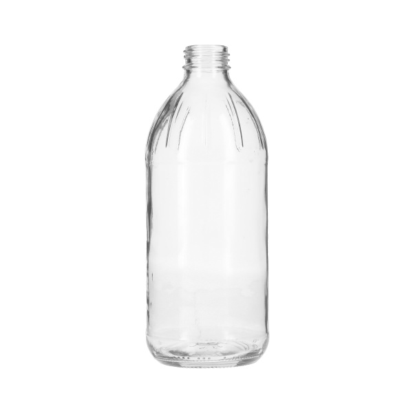 16OZ FLINT GLASS VINEGAR ROUND BOTTLE - 28-1768 NECK-detail image