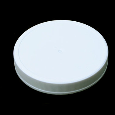 89-400 WHITE RIB SIDE MATTE TOP PLASTIC CT CAP - NO LINER