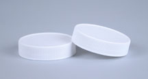 48-400 WHITE RIB SIDE / MATTE TOP PP CONTINUOUS THREAD (CT) CAP WITH PE LINER
