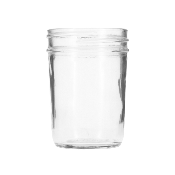  8OZ FLINT GLASS JELLY ROUND - 70-450 NECK