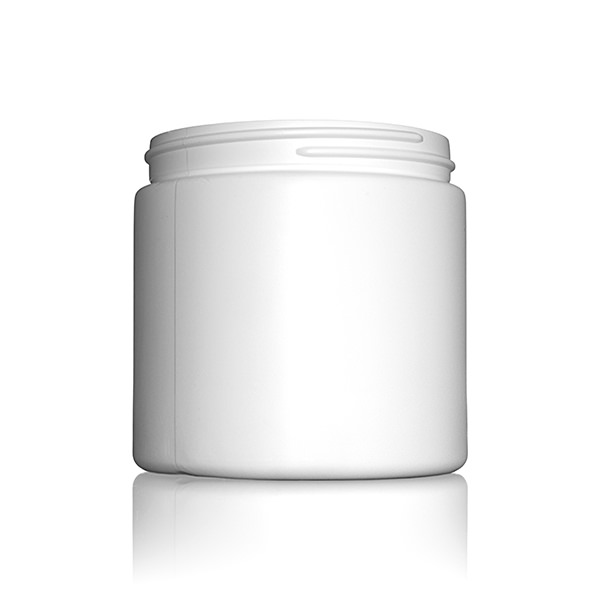  : 16OZ WHITE HDPE WIDE-MOUTH JAR ROUND - 89-400 NECK