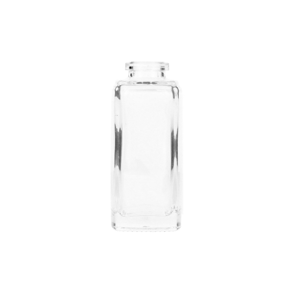 30ML FLINT GLASS DESSERT SQUARE BOTTLE - 20MM CRIMP NECK