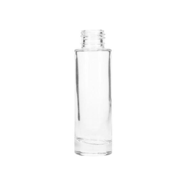 50ML FLINT GLASS DESSERT CYLINDER BOTTLE - 24-410 NECK