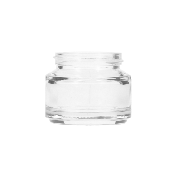 30ML FLINT GLASS DESSERT JAR ROUND - 45-405 NECK