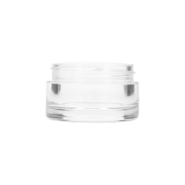 30ML FLINT GLASS DESSERT ROUND BASE JAR ROUND - 53-405 NECK