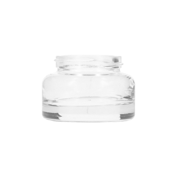 30ML FLINT GLASS COSMETIC JAR ROUND - 45-405 NECK