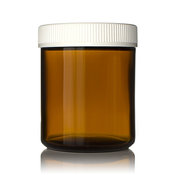 8OZ AMBER GLASS  ROUND  WITH 70-405 NECK FINISH-detail image