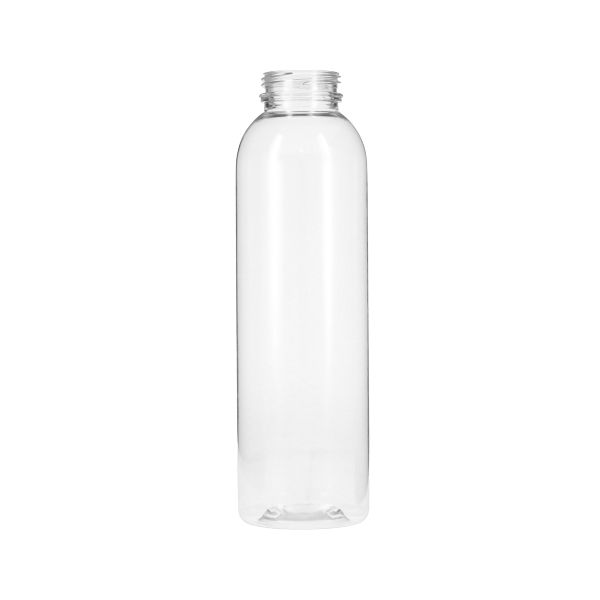 16 oz Clear PET Beverage Bottles w/ Black Polypro Tamper Evident Caps