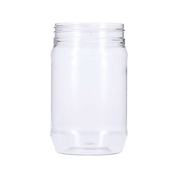 16OZ CLEAR PET PEANUT BUTTER ROUND SMOOTH BOTTOM - 70-400 NECK
