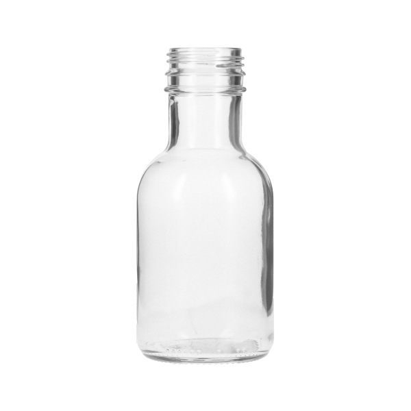 8OZ FLINT GLASS STOUT ROUND - 38-1768 TAMPER EVIDENT NECK-detail image