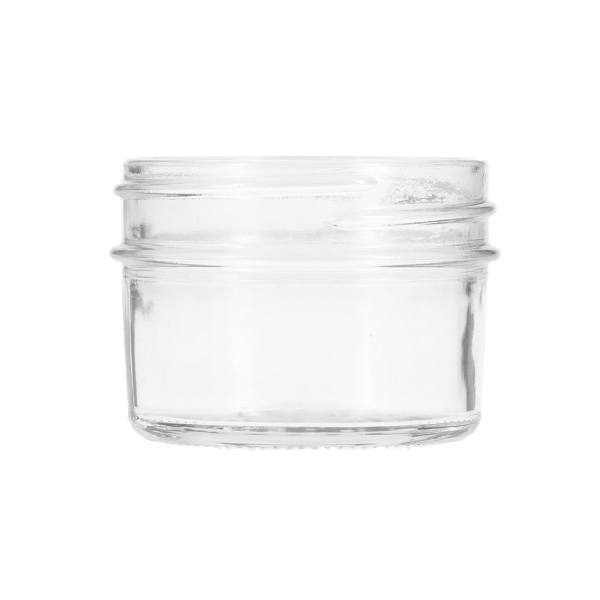 4OZ FLINT GLASS JELLY ROUND - 70-450 NECK