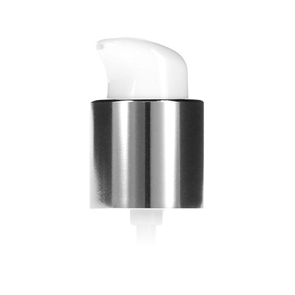 20-410 WHITE PP/PP EVOLUX SILVER METAL COLLAR PUMP