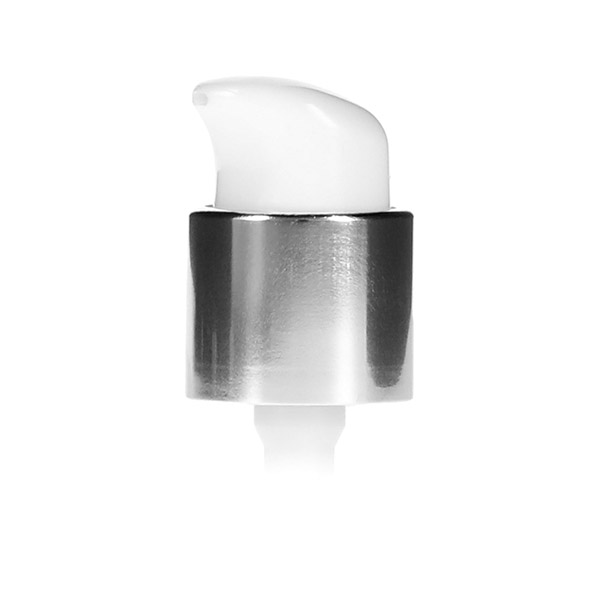 18-400 WHITE PP/PP EVOLUX SILVER METAL COLLAR PUMP