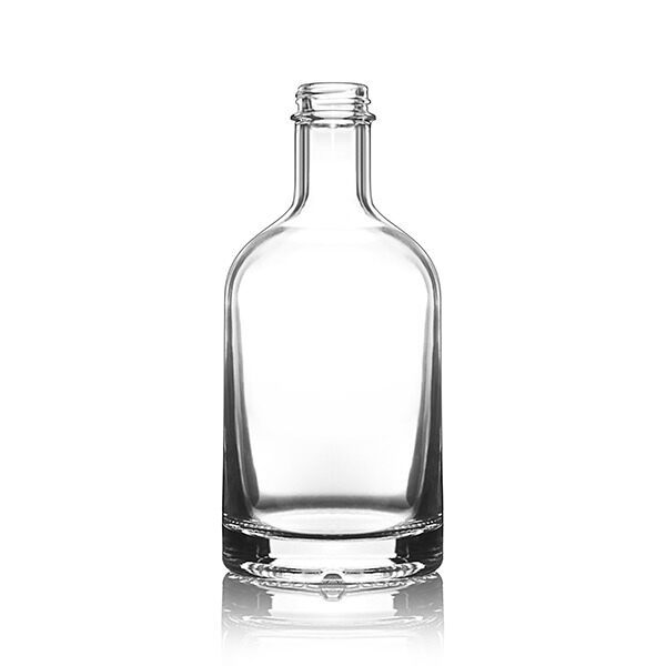 375ML FLINT GLASS NORDIC SPIRITS SCREW NECK ROUND BODY WITH 28-400 NECK FINISH