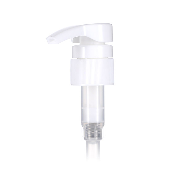 28-410 WHITE PP RIB SIDE DOWN LOCKING PUMP WITH 11" DIP TUBE LENGTH 4.0 - 4.5ML OUTPUT