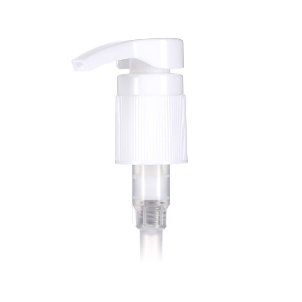 28-415 WHITE PP RIB SIDE DOWN LOCKING PUMP WITH 11" DIP TUBE LENGTH 4.0 - 4.5ML OUTPUT