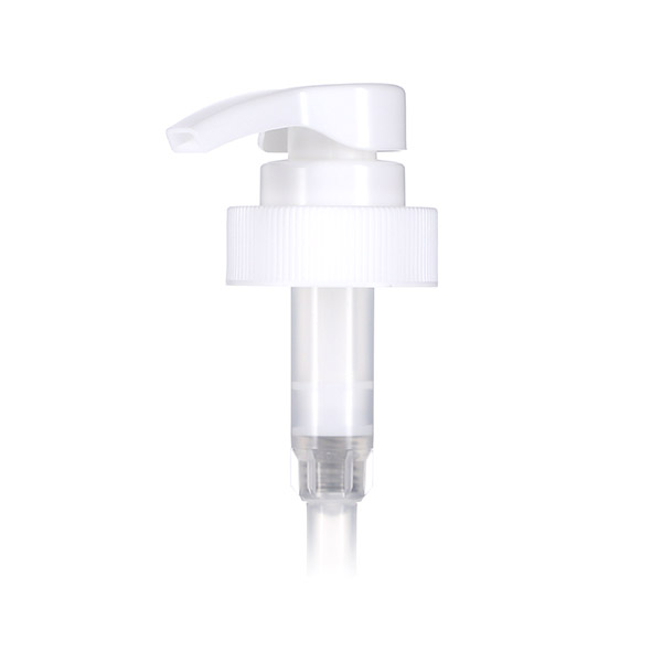 38-400 WHITE PP RIB SIDE DOWN LOCKING PUMP WITH 11" DIP TUBE LENGTH 4.0 - 4.5ML OUTPUT