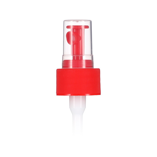 28-410 WHITE PP RIB SIDE HIGH OUTPUT MIST SPRAYER WITH OVERCAP WITH 7" DIP TUBE LENGTH 0.6 - 0.8ML OUTPUT
