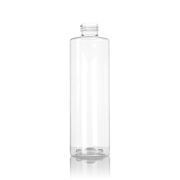 8OZ CLEAR PET CYLINDER - 24-410 NECK