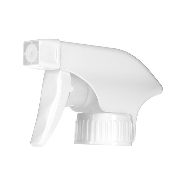 28-400 WHITE PP RIB SIDE  A-SHROUD SPRAYER WITH 9.5" DIP TUBE LENGTH 1.2ML - 1.4ML OUTPUT