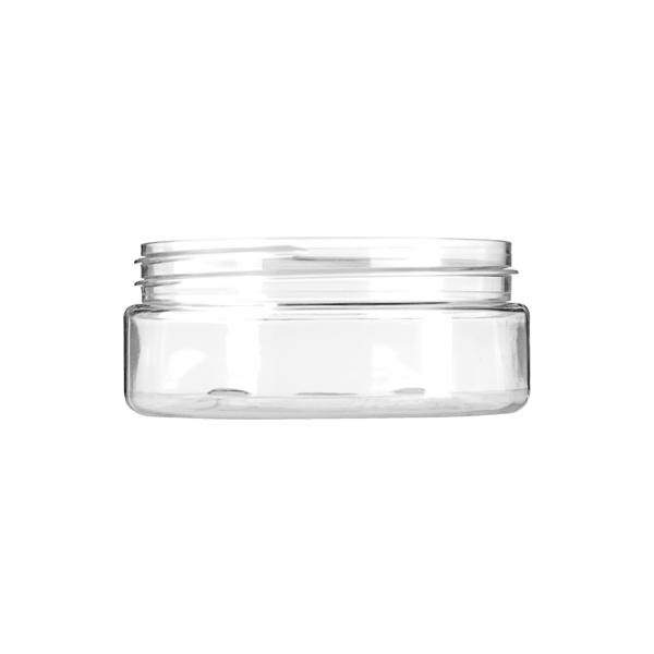 6 oz Clear Pet Plastic Square Designer Jars (Cap Not Included) - Clear BPA Free 70-400