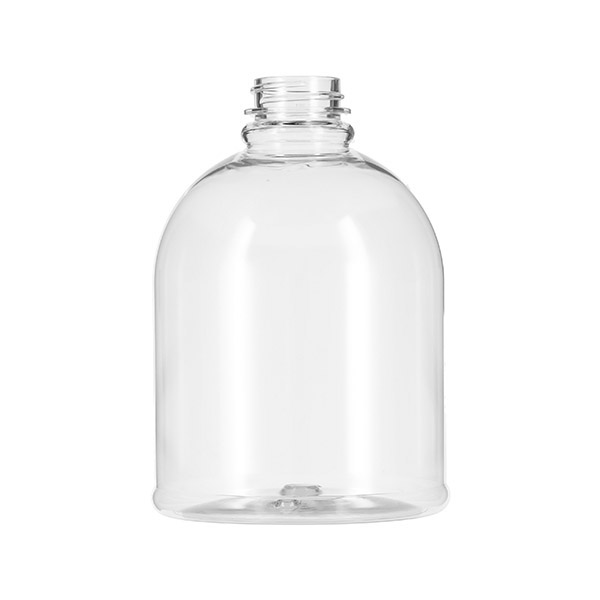 17.5OZ CLEAR PET S2 PLASTIC BOTTLE ROUND - 28-400 NECK
