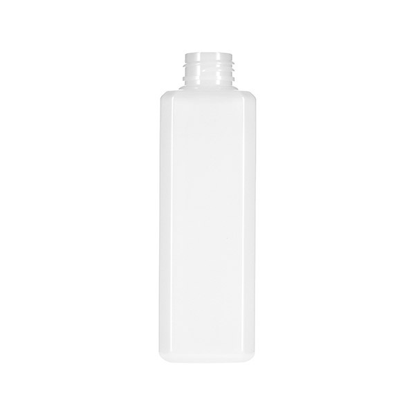 6OZ CLEAR PET CH SERIES PLASTIC BOTTLE BEVELED SQUARE - 24-410 NECK