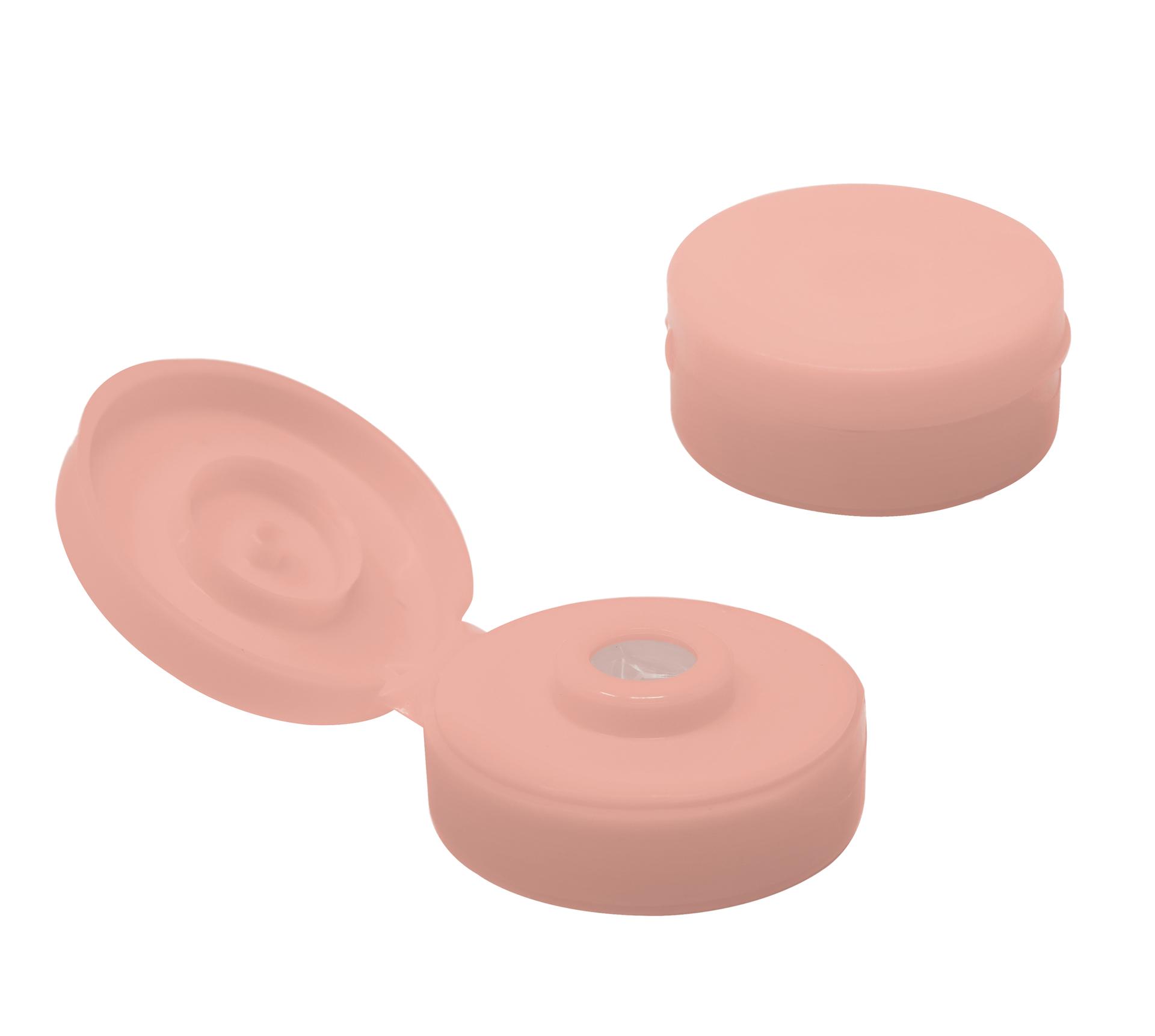 38-400 PINK MATTE PP SOFT TOUCH ART730 SQUEASYT™️ FLIP TOP TPE VALVE CLOSURE