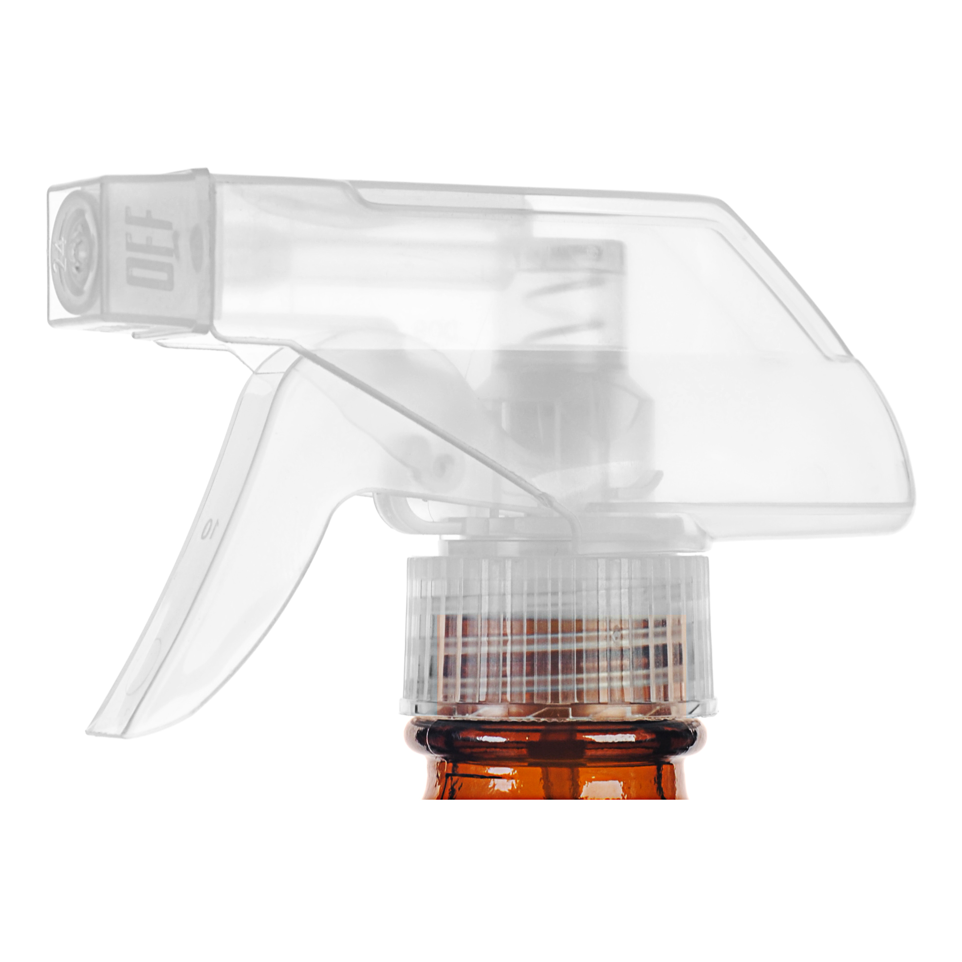 28-400 NATURAL RIB SIDE PP  TRIGGER SPRAYER 0.75ML OUTPUT 11.8" DIP TUBE LENGTH